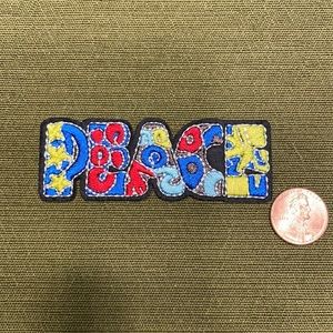 Peace Word Iron On Patch